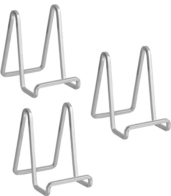 QWORK® Opvouwbare Kaartenstandaard 6 Rijen - Zwart Metalen Display Voor A5/A6 Kaarten, 45 Cm Breed