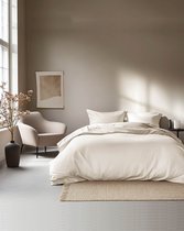 HOOMstyle Dekbedovertrek met kussenslopen - luxe micro Percale - dekbedovertrek - 140x220cm - 1 persoons - Off White