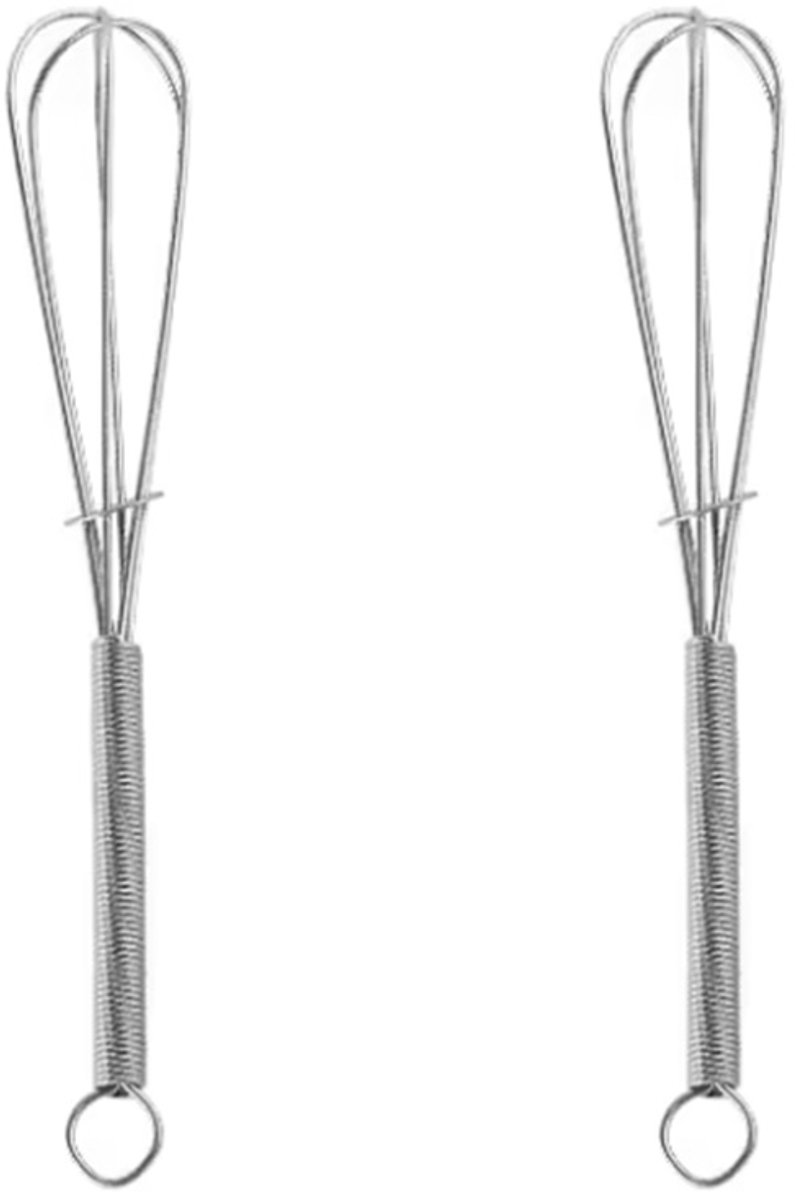 Mini garde - Kleine garde - 2 stuks - 13CM - Metaal - Draadklopper - Klopper - Kookgerei - Mixen - CHPN