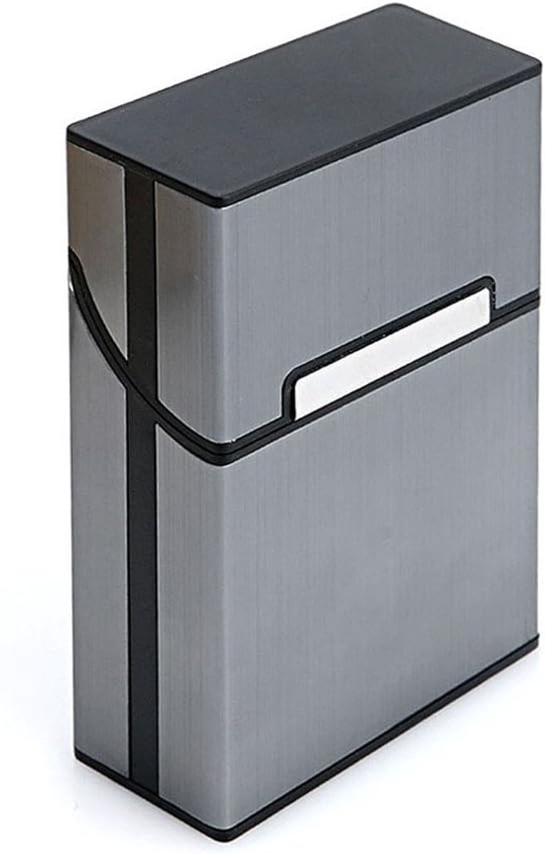Besjaar Sigarettendoosjes - Sigaretten Box - Aluminium - Weerbestendig - Stevig en Luxe - Zwart
