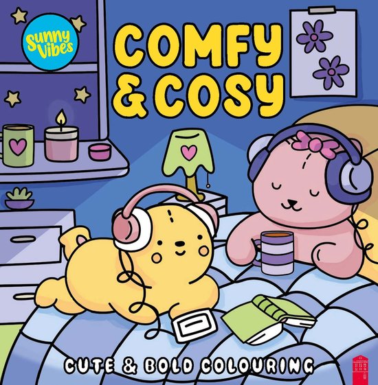 Comfy & Cosy- Sunny Vibes Comfy & Cosy Colouring Book - cover