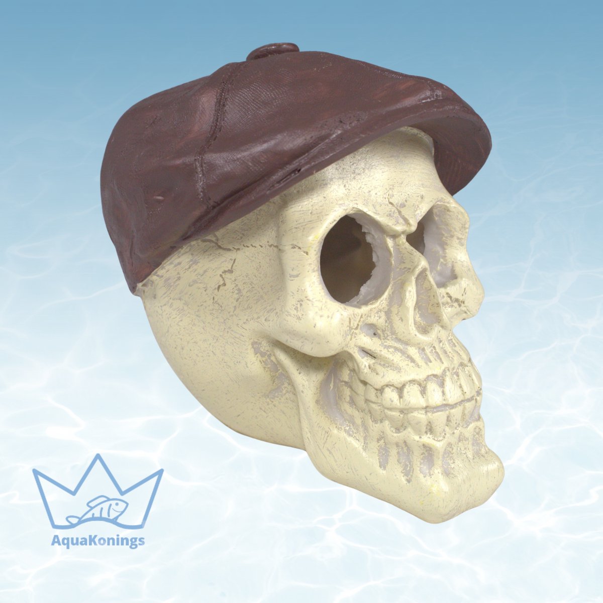 AquaKonings - Aquarium decoratie - Ornamenten - Vissers schedel - 15x12x13