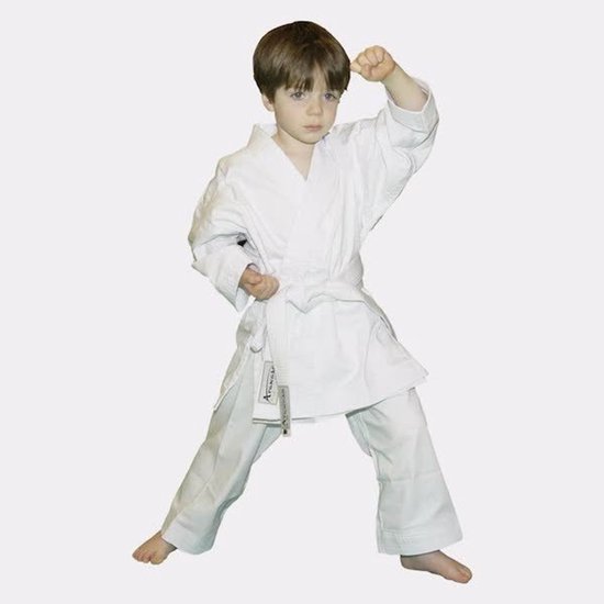 IPPONGEAR Club 2-karate-jasset voor beginners, karatepak voor kinderen, inclusief witte riem maat 170, trekkoord in de taille, 220 g/m² stofdichtheid, wit IPPONGEAR Club 2-karate-jasset voor beginners, karatepak voor kinderen, inclusief witte riem maat 170, trekkoord in de taille, 220 g/m² stofdichtheid, wit