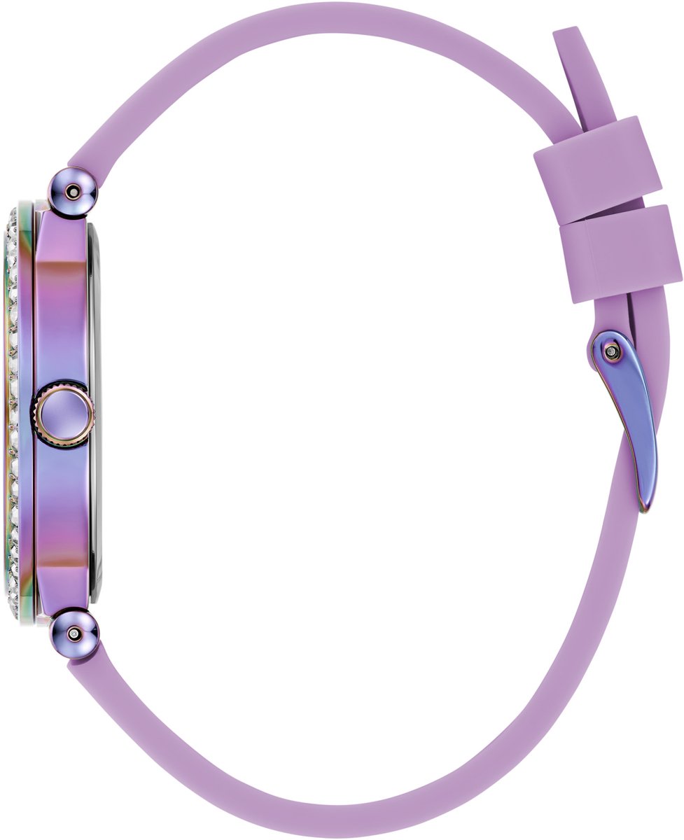 Guess Gt Lotus Analoog Horloge Roze Kast: 100% Gerecycled Staal | Armband: 100% Gerecycled Denim-Siliconen 38 GW0667L1