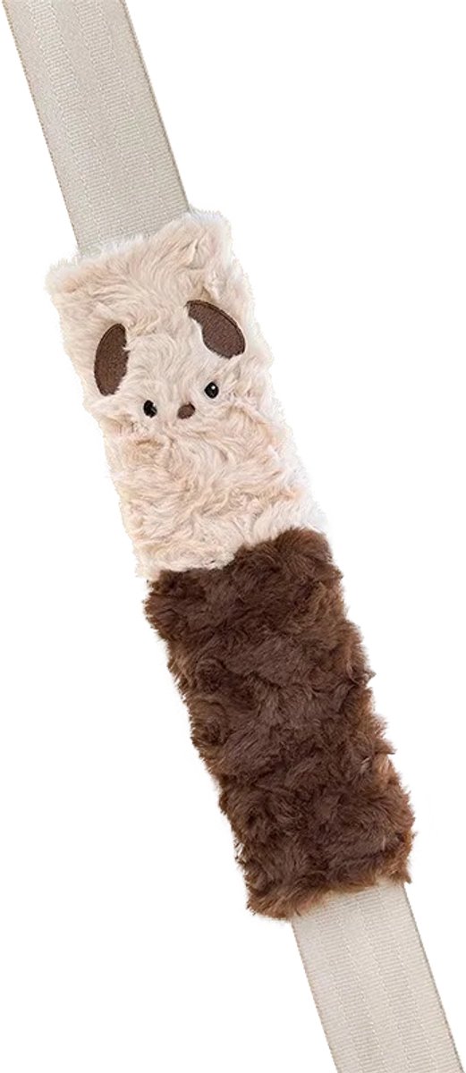 Gordelbeschermer Kind - Bruine Puppy - Gordelkussen 2 Stuks - Gordelhoezen - Kasey Products van Merkloos — afbeelding 2