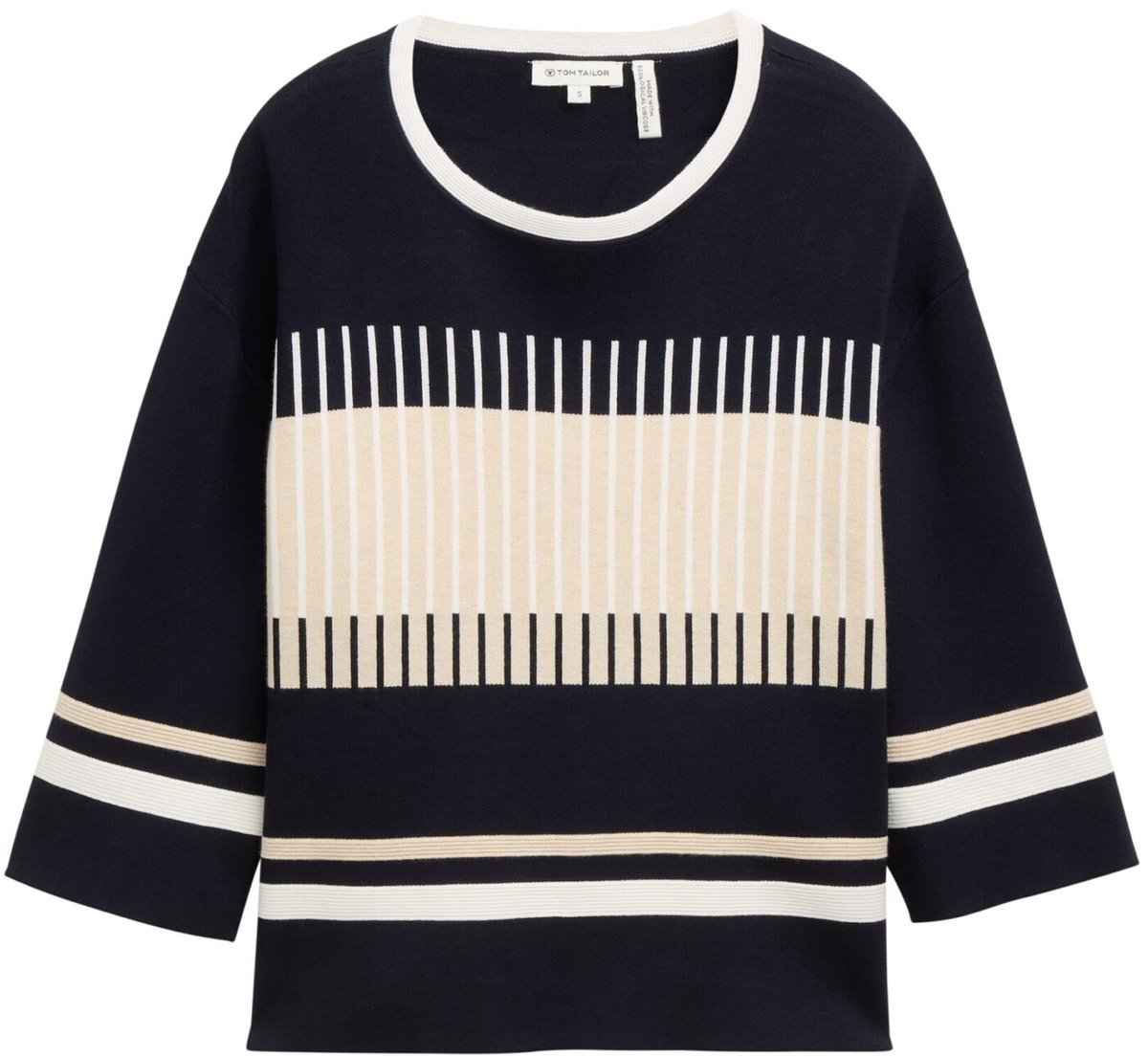Tom Tailor - Pull - Maat M - Vrouwen - MARINE - Viscose