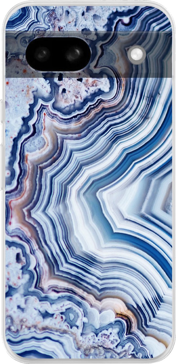Telefoonhoesje Geschikt voor Google Pixel 8 a hoesje - Natuurstenen - Abstract - Chic - Siliconen Telefoonhoesje Telefoonhoesje
