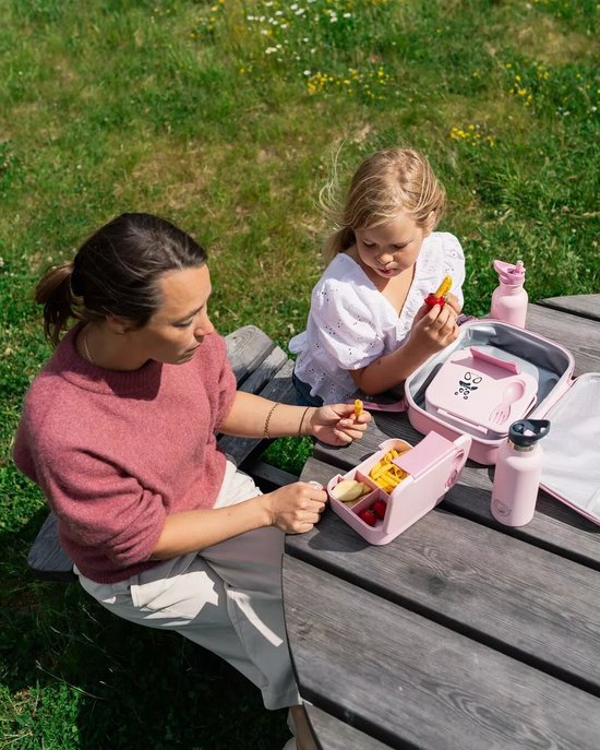 Boîte à bento Carl Oscar – Panda – Rose clair – Sans BPA – 3 compartiments – Boîte à lunch pour Enfants – Ø 18,3 x 15,3 x 5,7 cm