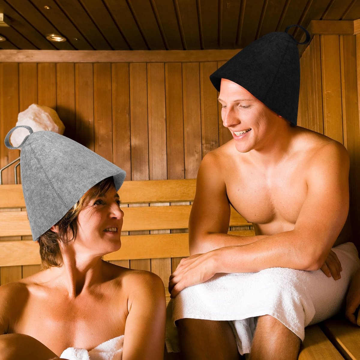 Natural Textile Sauna Hat 'Sauna Viking' White - 100% biologische wol Vilt Hoeden voor Russische Banya - Bescherm uw hoofd van Heat - Engels Sauna eBook Gids Inbegrepen - met borduurwerk Natural Textile Sauna Hat 'Sauna Viking' White - 100% biologische wol Vilt Hoeden voor Russische Banya - Bescherm uw hoofd van Heat - Engels Sauna eBook Gids Inbegrepen - met borduurwerk