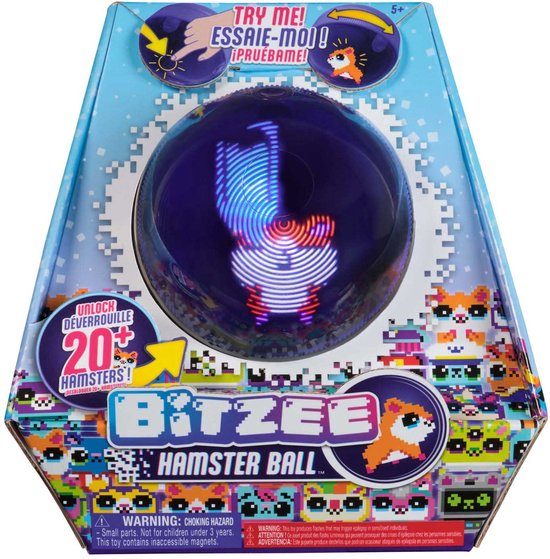 Bitzee Hamster Ball - Jouets interactifs avec plus de 20 hamsters - Roule et réagit au toucher - Jouets avec animaux numériques