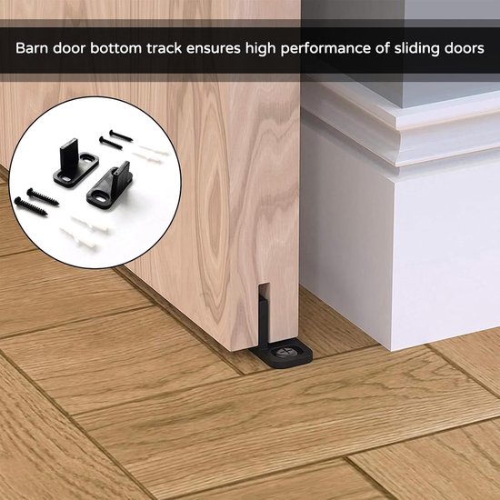 8 Pcs Sliding Door Guide - Bottom Floor Guide - Sliding Door Clip - Bypass Door - Cabinet Door - Sliding Cupboard - Zwart van Merkloos	 — afbeelding 2