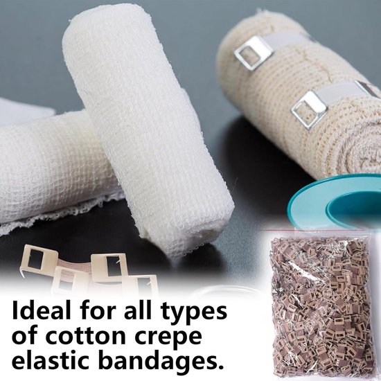 Verbandklemmen - 50 stuks - elastisch - stretchbandageclip - stretch - metalen klemmen - clips voor verschillende bandages - verbandmateriaal - medische benodigdheden - zorgproducten van Merkloos	 — afbeelding 4