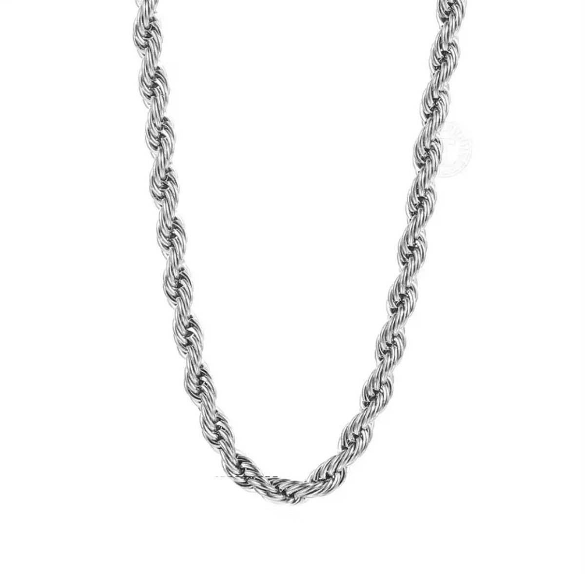 Cuban Link Gevlochten Ketting | Zilverkleurig | 3mm | 55 CM | Ketting Heren | Ketting Mannen | Cadeau voor Man | Mannen Cadeautjes