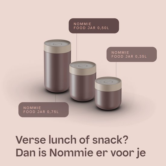 BergHOFF Home Nommie – Boîte à lunch Thermos 0 l – Boîte à lunch Thermos étanche – Garde au chaud ou au froid pendant 6 heures – Isolation à double paroi – Récipient alimentaire étanche – Acier inoxydable – Lavable au lave-vaisselle – Rose