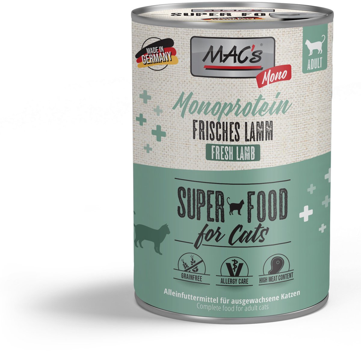 MACs MAC's Vetcare Kattenvoer - Mono proteïne - 96,8% Puur Lam 6 x 400g
