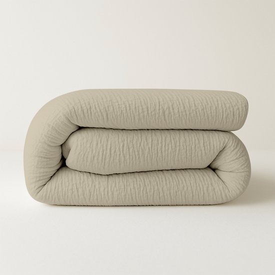 Felman 2-in-1 Mousseline Dekbed - Wasbaar Dekbed - Dekbed Zonder Overtrek - Beige - 140x200cm - Alle seizoenen