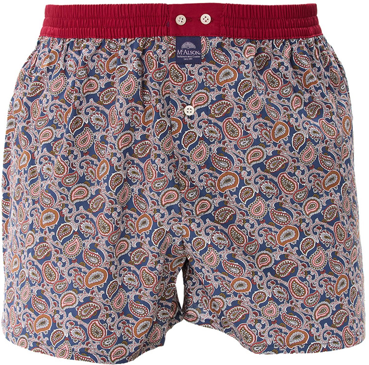 McAlson boxer Paisley blauw - bordeaux