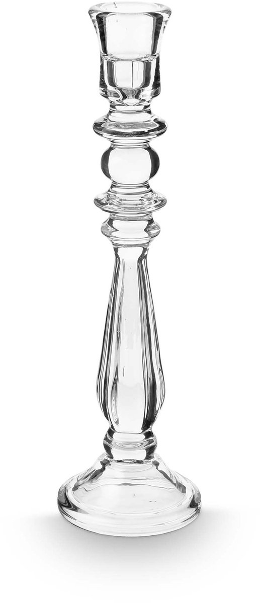 vtwonen Kandelaar - Kaarsenhouder van Glas - Transparant - 10x35cm