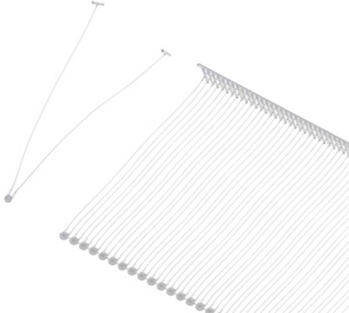 Avery Dennison Textielpins/Riddersporen/Tagpins - 65mm - -V- stand (dubbele pin) - verpakt per 5000 stuks