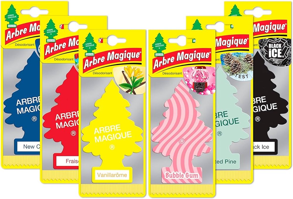 Arbre Magique - Carairfreshner Rainbow 6 Pack