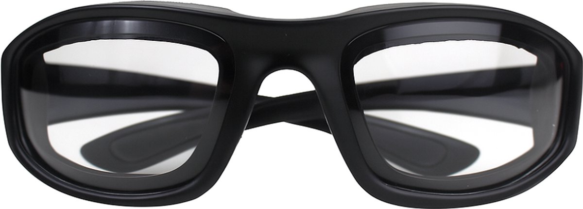CRG Chicago Motorbril - Helder Glas - Motorbril Heren & Dames - Motorhelm Zonnebril Heren - Zwart - Motor Fiets Bril - Helder