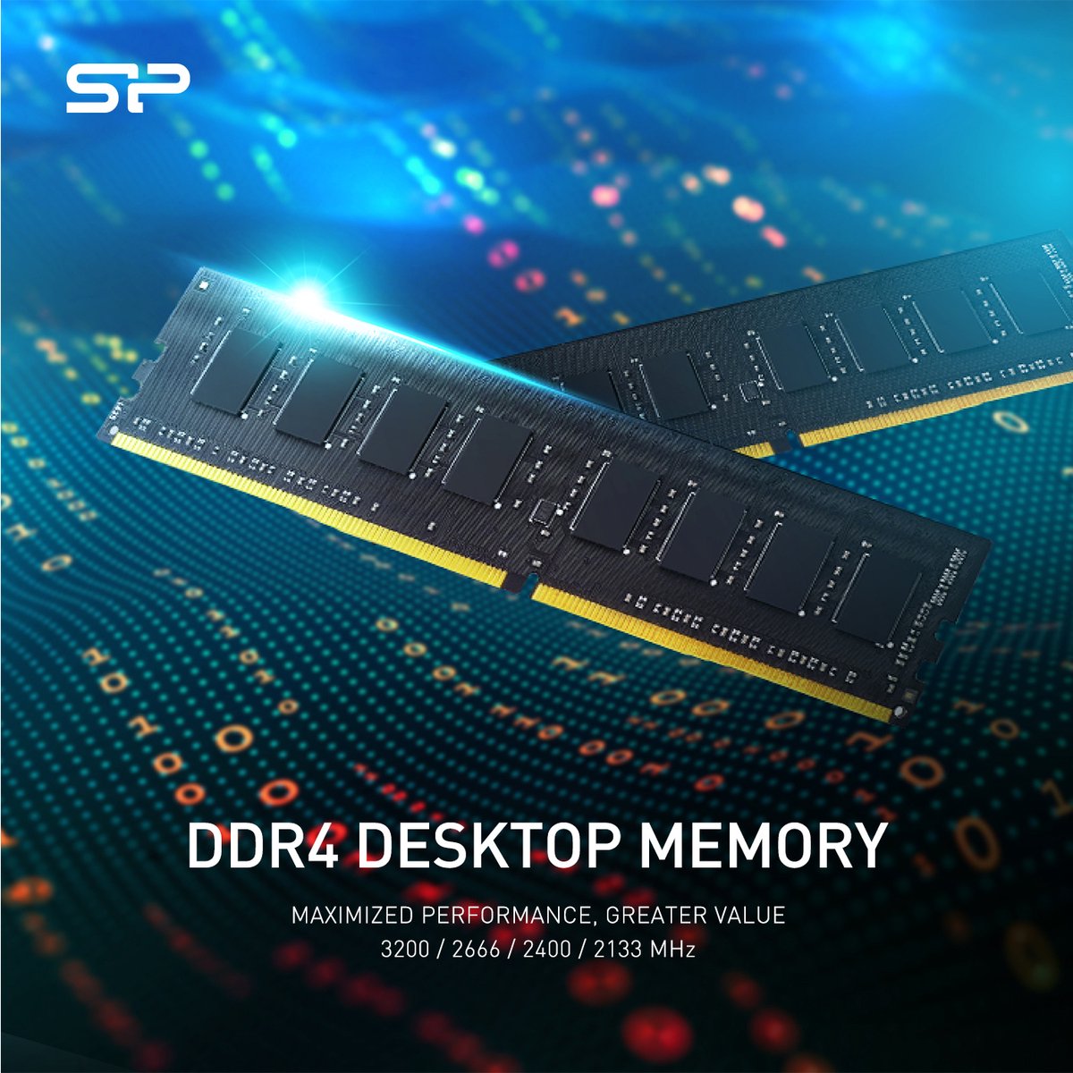 Silicon Power - Desktopgeheugen - Ddr4 - 32Gb - - - Udimm - Sp032Gblfu320X02 - afbeelding 3