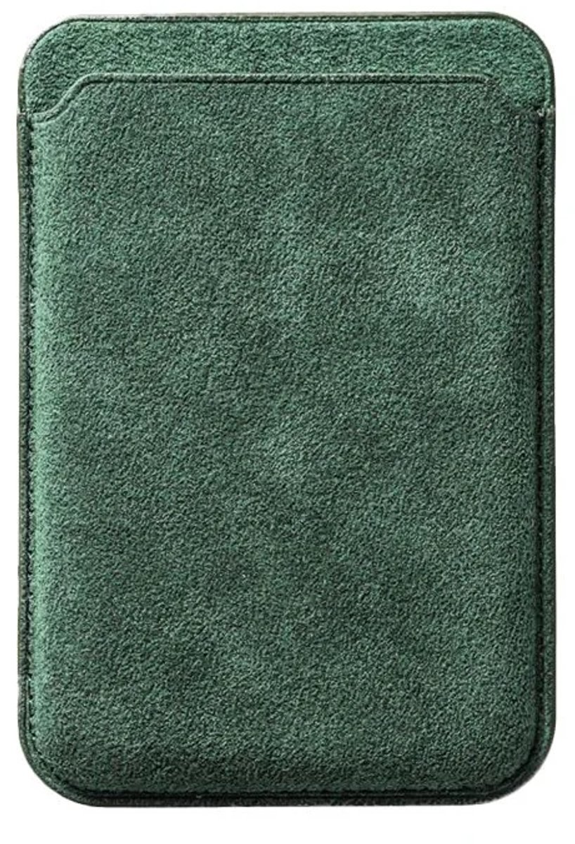 Mastersøn Alcantara Magsafe Wallet Groen - Portemonnee - Pasjeshouder Apple iPhone - Kaarthouder - Emerald Green