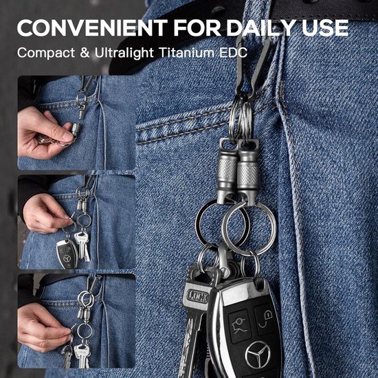 Autosleutelhanger, flessenopener-sleutelhanger, draagbare snelsluiting