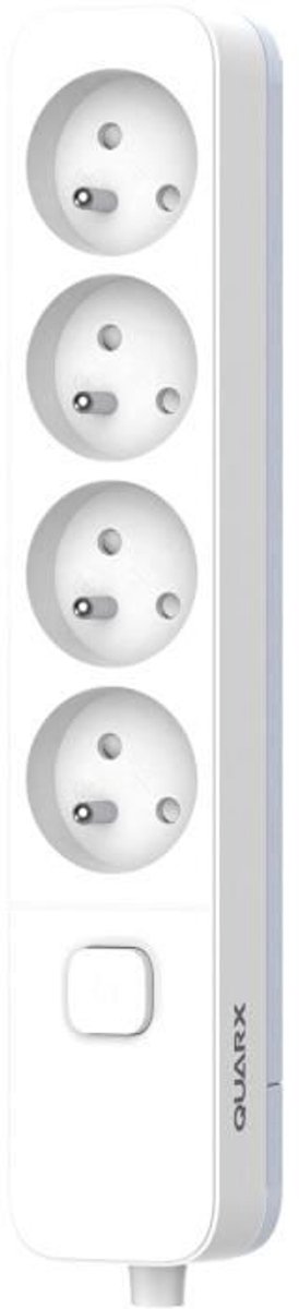 Stekkerdoos - QUARX - 4 stopcontacten - Met schakelaar, 1,5m kabel