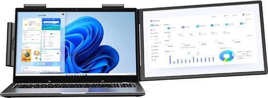 Gloovon Portable Monitor 14 inch - Full HD - Laptop Beeldscherm ...