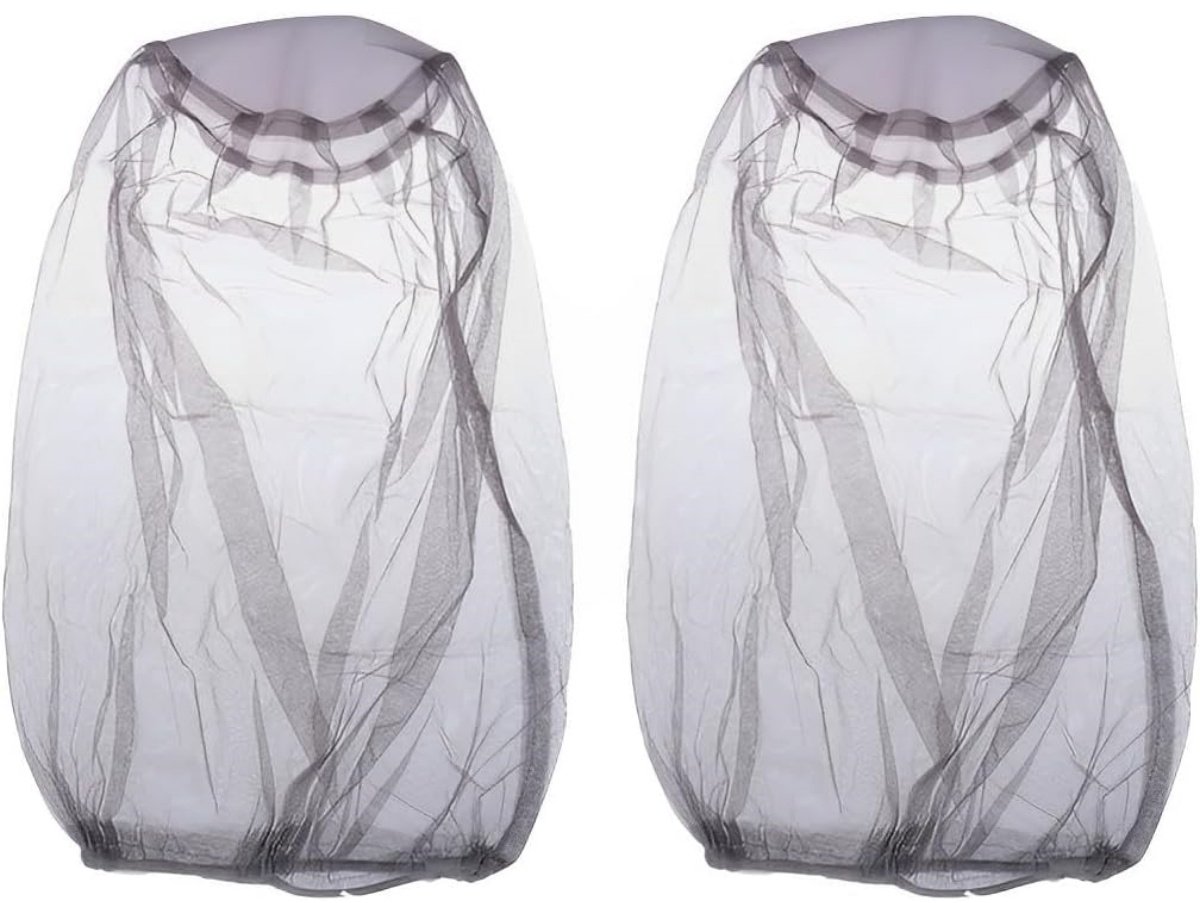 TOVBMUP Masker - Beschermnet - Anti-muggen - Anti-muggenmasker - Geschikt voor kamperen, junglewandelen, bergbeklimmen en uitrusting - Grijs - 50*40cm