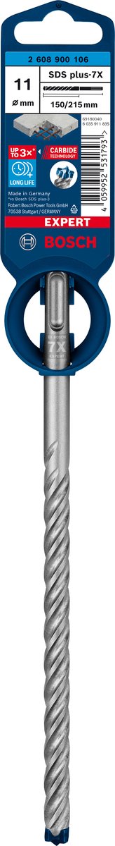 Bosch EXPERT SDS plus-7X hamerboor 11 x 150 x 215 mm