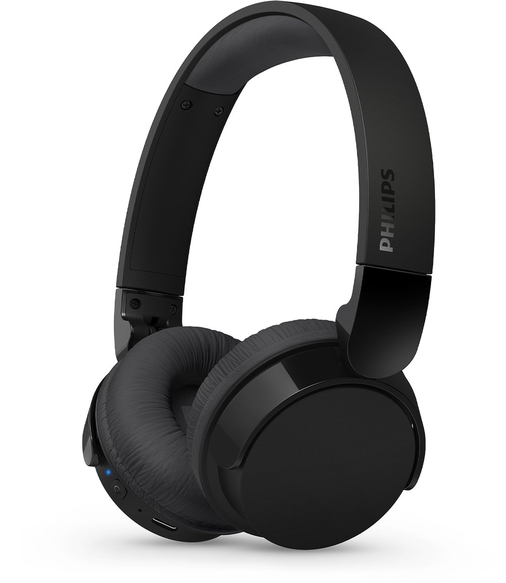 PHILIPS TAH3209BK Lightweight On Ear draadloze Bluetooth Headphones met Passive Noise Isolation - 25 uur afspeeltijd, natuurlijk geluid, heldere gesprekken, dynamische bass, 2 uur USB-laden - Zwart