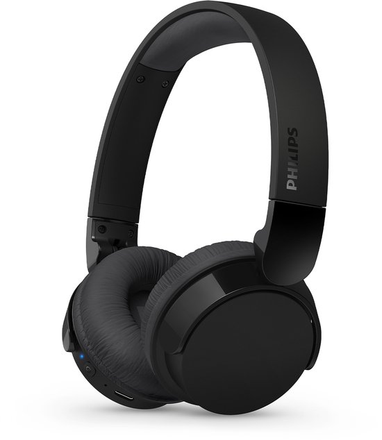 PHILIPS TAH3209BK Lightweight On Ear draadloze Bluetooth Headphones met Passive Noise Isolation - 25 uur afspeeltijd, natuurlijk geluid, heldere gesprekken, dynamische bass, 2 uur USB-laden - Zwart