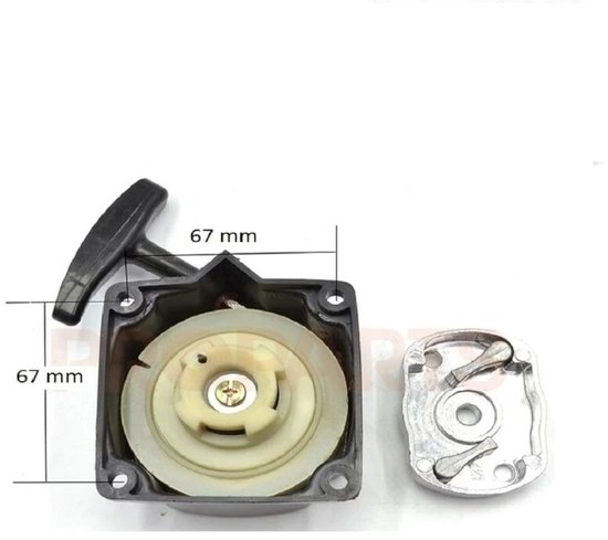 1 Half-automatische starter met aandrijfbel voor Benzine bosmaaier, Fuxtec reserveonderdelen Duurzaam metaal, eenvoudige installatie, universel geschikt voor Terugloopstarter 497680 van FUXTEC — afbeelding 3