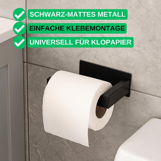FORS Wcrolhouder Zwart Staand Luxe Toiletrolhouder WC Rol Houder RVS B FORS Wcrolhouder Zwart Staand Luxe Toiletrolhouder WC Rol Houder RVS B