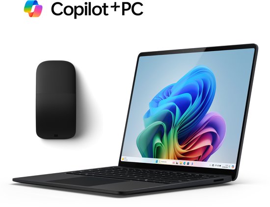 Microsoft Surface 7 - CoPilot+ Laptop + Surface Arc Muis - 13.8 inch Touchscreen - Snapdragon X Elite/16GB RAM/512GB SSD - Graphite - Microsoft - Hoofdafbeelding
