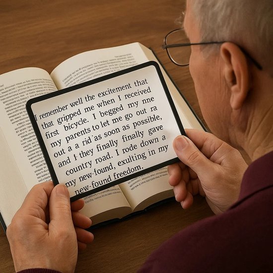 Vergrootglas A4 Vergrootglas voor volledige pagina, 10x groot vergrootglas, geschikt voor de oudere, lage visie, leesboeken, tijdschriften en kaarten voor Macular Degeneration Seniors Lezen Loupe