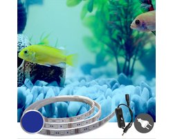 Aquarium Led Verlichting - Blauw licht - 10 t/m 50 cm - Complete set met afstandsbediening - Aquarium Led strip