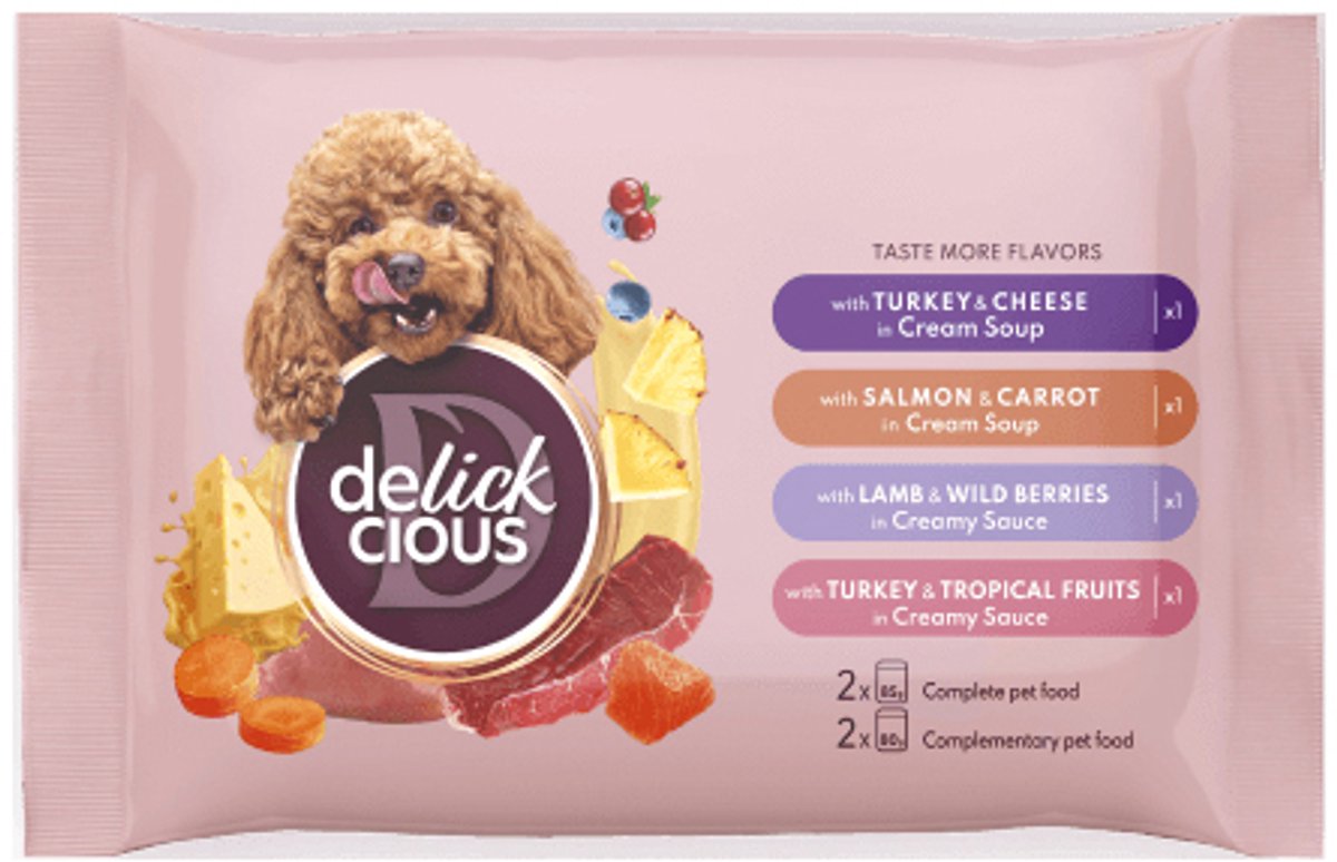 delickcious delickcious dinner and dessert set for dogs 13 x 330 gram