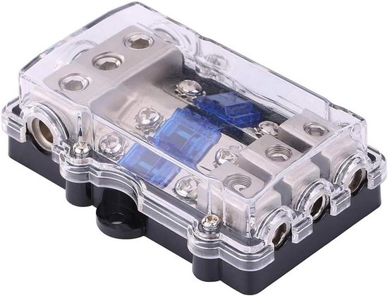 Zekeringhouder, 6-voudig, 12 volt - 32 V, voor auto, zekeringkast, boot, camper, caravan, zonne-installatie, camper, aanhanger, auto, zekeringsblok, rode led-display