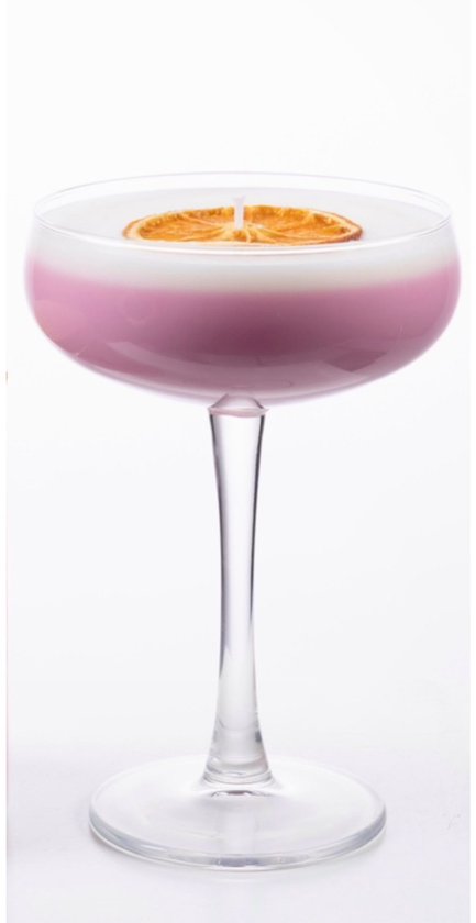 Foto: Yes we candle cocktail kaars cocktail kaarsen 1 kaars pornstar martini kaars roze poma cadeau gift relatiegeschenk handgemaakt soja was