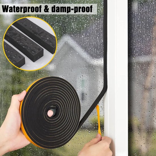 PATIKIL 5 m afdichtende schuimtape, 25 mm breed, 2 mm dik, enkelzijdig weerstrippen deurmeubelafdichtingsstrip voor raambuizen isolatie, wit PATIKIL 5 m afdichtende schuimtape, 25 mm breed, 2 mm dik, enkelzijdig weerstrippen deurmeubelafdichtingsstrip voor raambuizen isolatie, wit