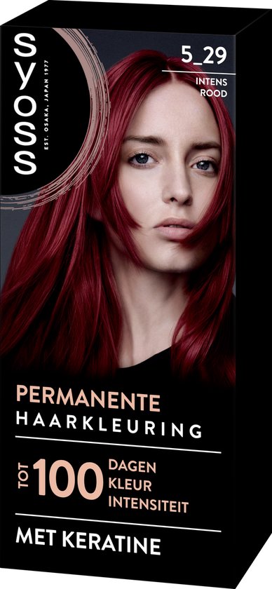 SYOSS Permanent Coloration 5-29 - Haarverf - Permanente Haarkleuring - Intens Rood – Grijsdekking – Vermindert Haarbreuk - 1 Stuk