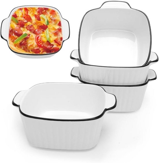 RVS ovenschaal met handgrepen 35 x 26 cm - Ovenschalen / bakschalen voor in de oven