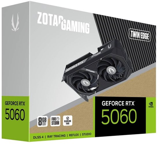 GeForce RTX 5060 8GB GDDR7 Grafische Kaart PCIe 5.0 128-bit 7680×4320 1x HDMI 3x DisplayPort