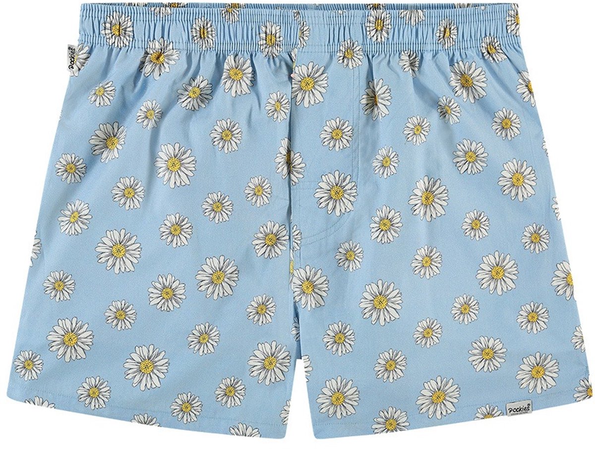 POCKIES Blue Flowers Boxershorts Heren - Blauw - Maat XL