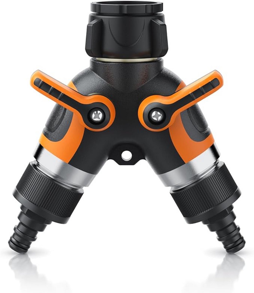 Goodivery® - Waterverdeler - Kraan Splitter - Tuinslang Splitter - 10x10x10 - zwart