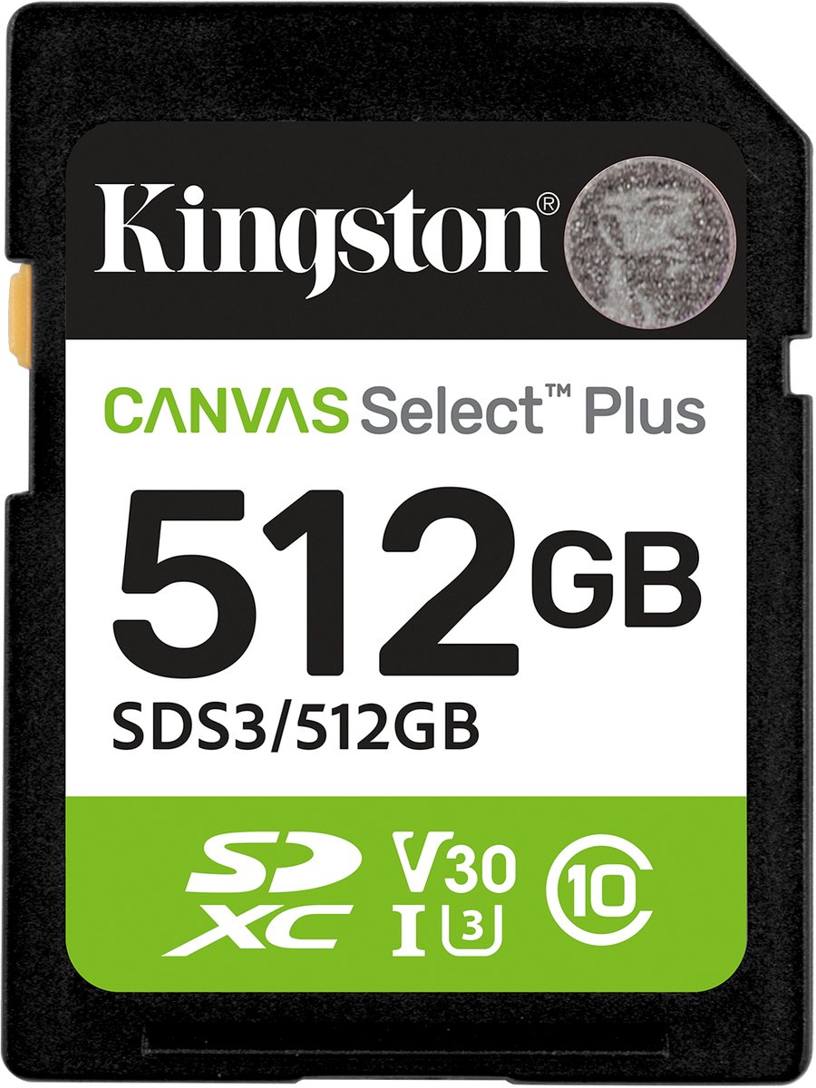 Kingston Canvas Select Plus 512 GB SDXC geheugenkaart