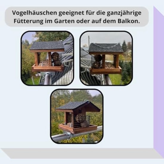 STAFECO Vogelvoederhuis, vogelhuis voor balkon, weerbestendig STAFECO Vogelvoederhuis, vogelhuis voor balkon, weerbestendig